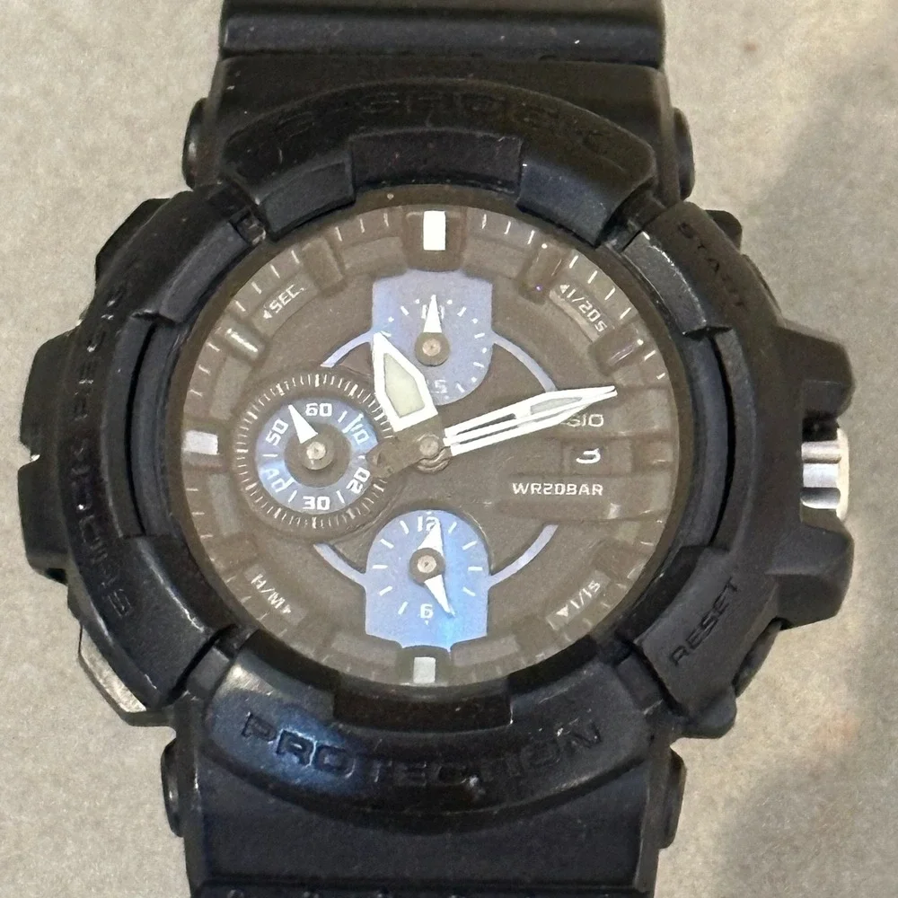 Casio G-Shock GA-150-1A Black Resin Men's Analog Digital Watch‎ WR20BAR